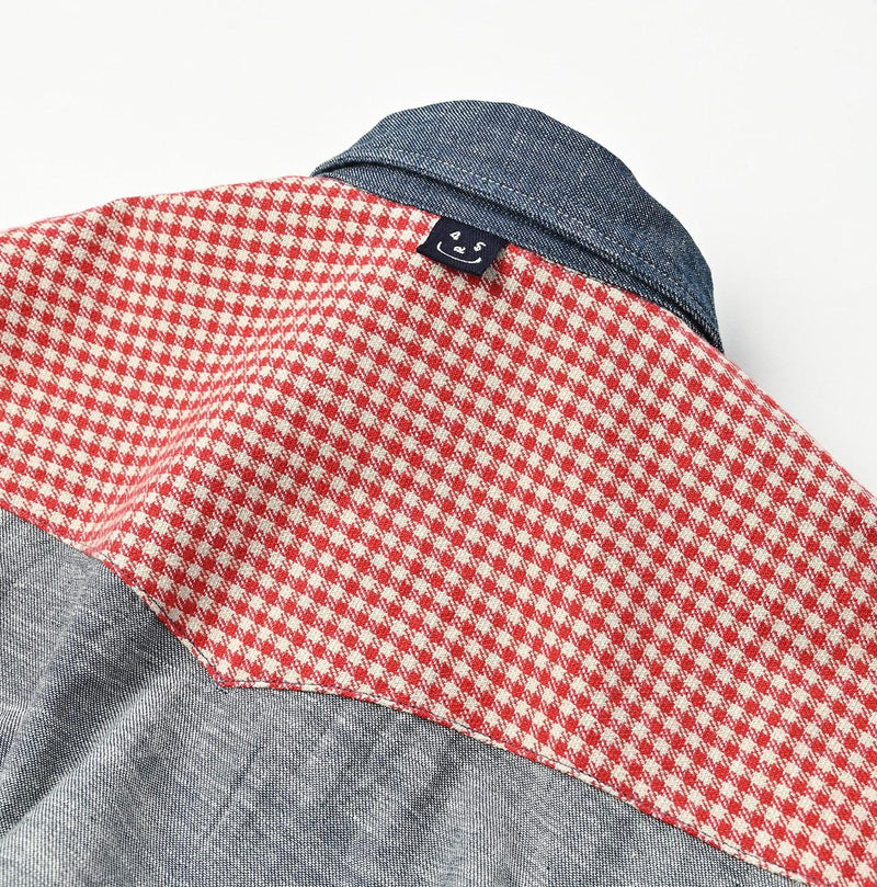 Indigo Dungaree Denim 908 Eastern Shirt Nou - 45R by 45rpm studio - Image 18