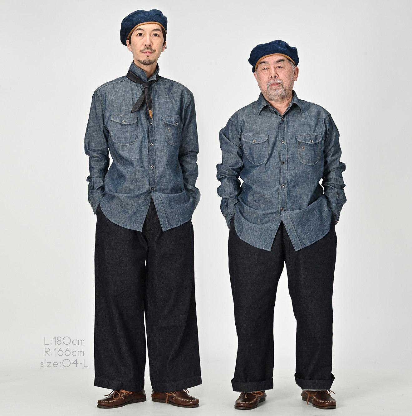 Indigo Dungaree Denim 908 Eastern Shirt Nou - 45R by 45rpm studio
