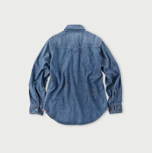 Indigo Dungaree Denim 908 Eastern Shirt Zyu - 45R by 45rpm studio