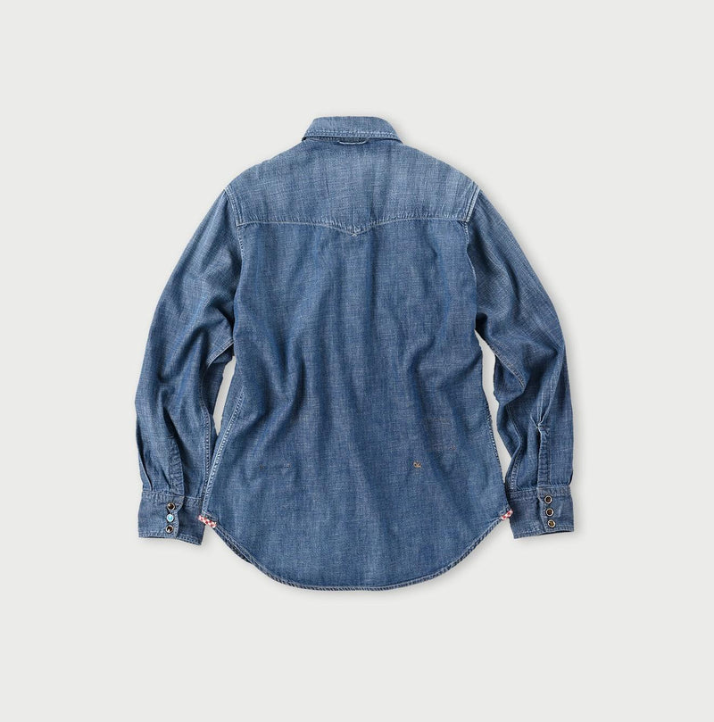 Indigo Dungaree Denim 908 Eastern Shirt Zyu - 45R by 45rpm studio - Image 2