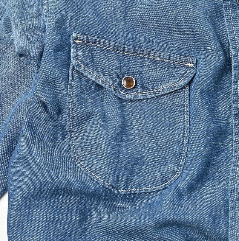 Indigo Dungaree Denim 908 Eastern Shirt Zyu - 45R by 45rpm studio - Image 12
