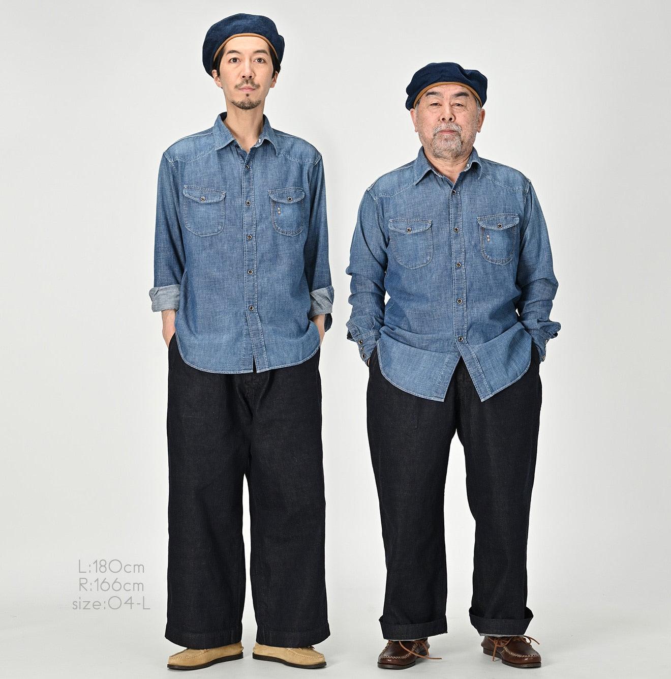 Indigo Dungaree Denim 908 Eastern Shirt Zyu – 45R GLOBAL
