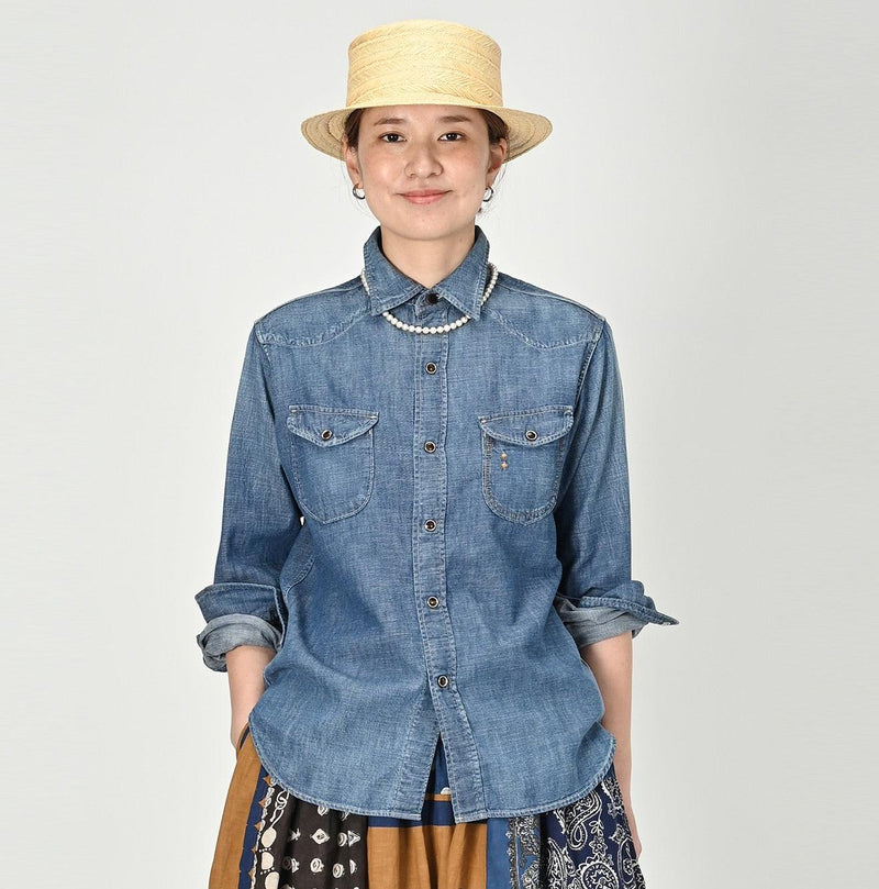 Indigo Dungaree Denim 908 Eastern Shirt Zyu - 45R by 45rpm studio - Image 3