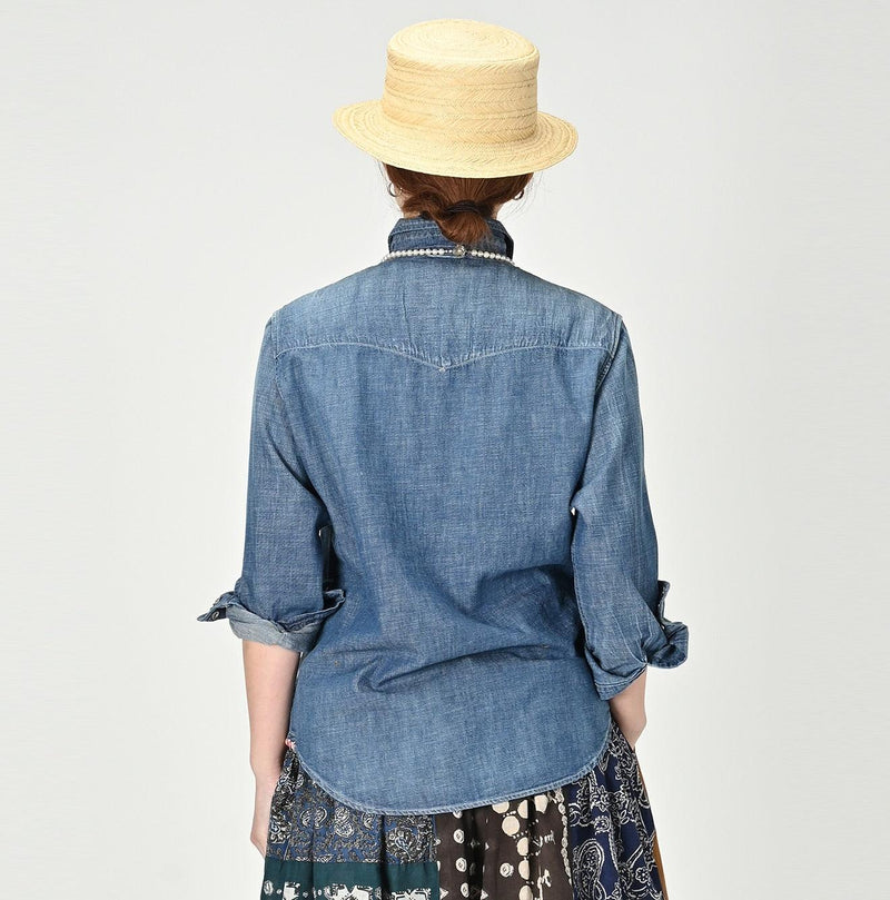 Indigo Dungaree Denim 908 Eastern Shirt Zyu - 45R by 45rpm studio - Image 5