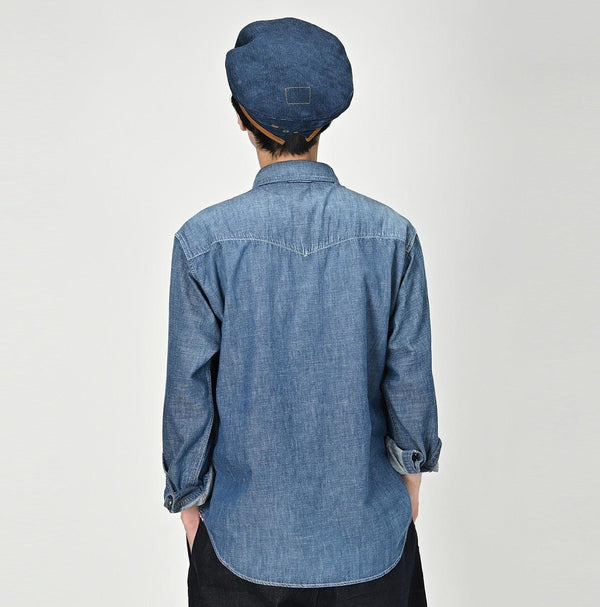 Indigo Dungaree Denim 908 Eastern Shirt Zyu - 45R by 45rpm studio