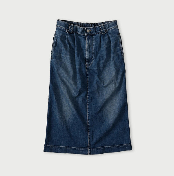 45R Mugihiko Denim Strech Pencil Skirt