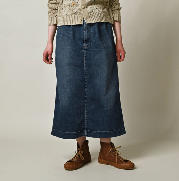 45R Mugihiko Denim Strech Pencil Skirt