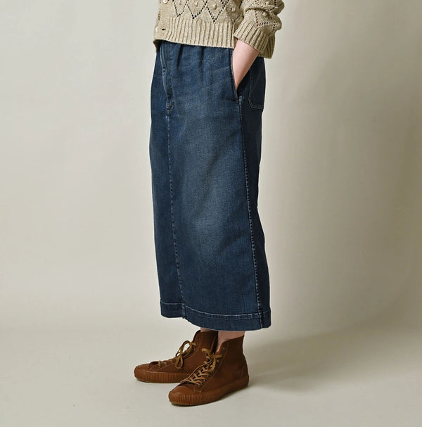 45R Mugihiko Denim Strech Pencil Skirt