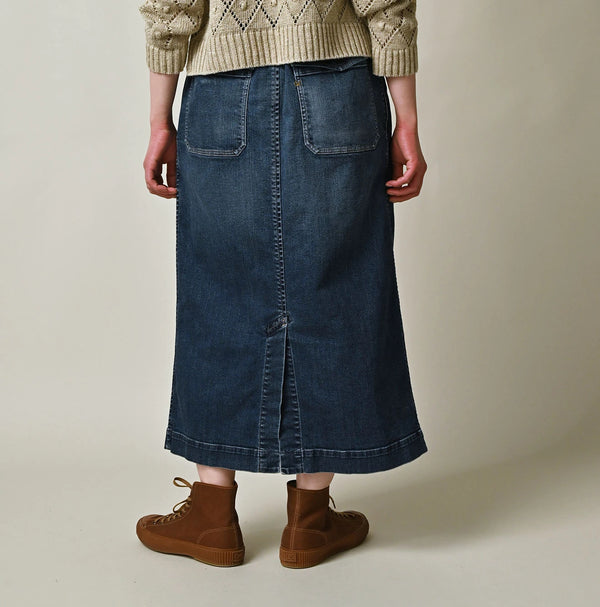 45R Mugihiko Denim Strech Pencil Skirt