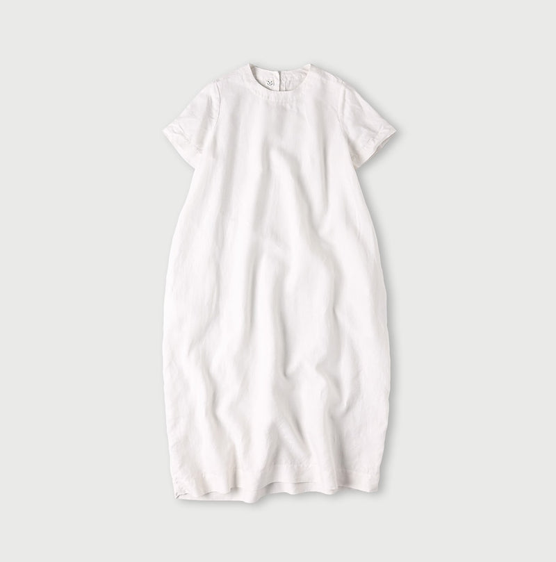 Botanical Dyed Linen Short Sleeve Dress