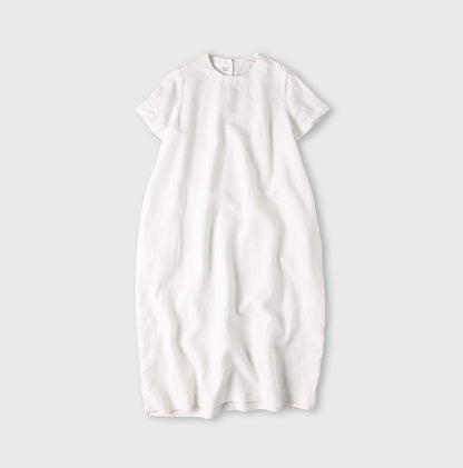 Botanical Dyed Linen Short Sleeve Dress