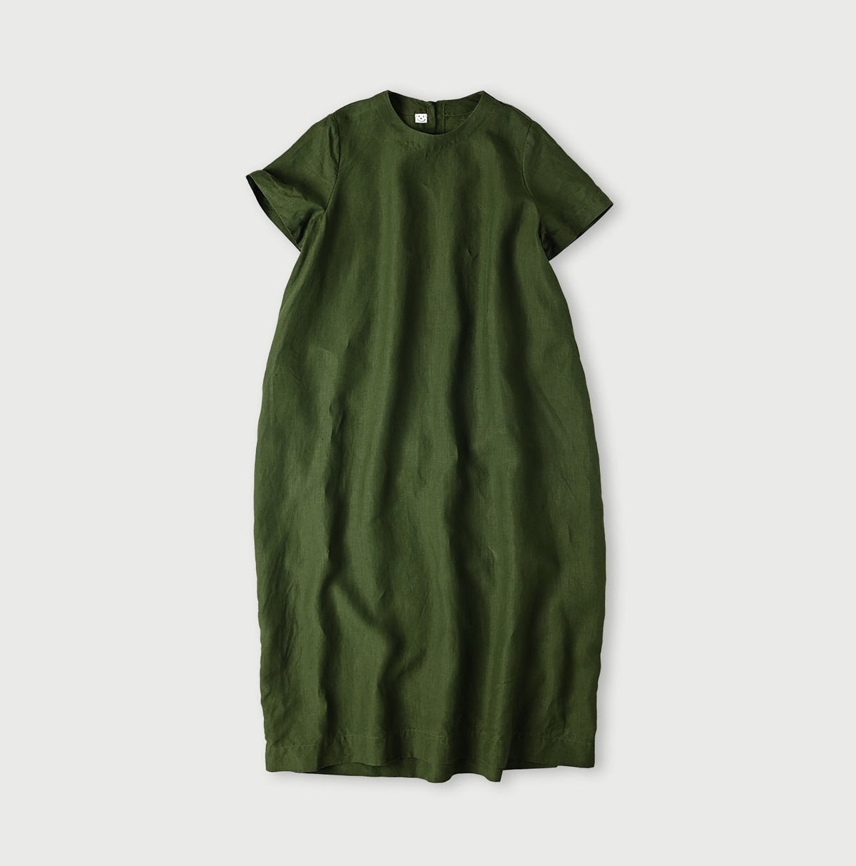 Botanical Dyed Linen Short Sleeve Dress