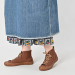 45R Rye Mugi Denim Fringed Dress Distressed