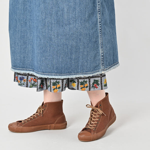 45R Rye Mugi Denim Fringed Dress Distressed