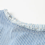 45R Rye Mugi Denim Fringed Dress Distressed