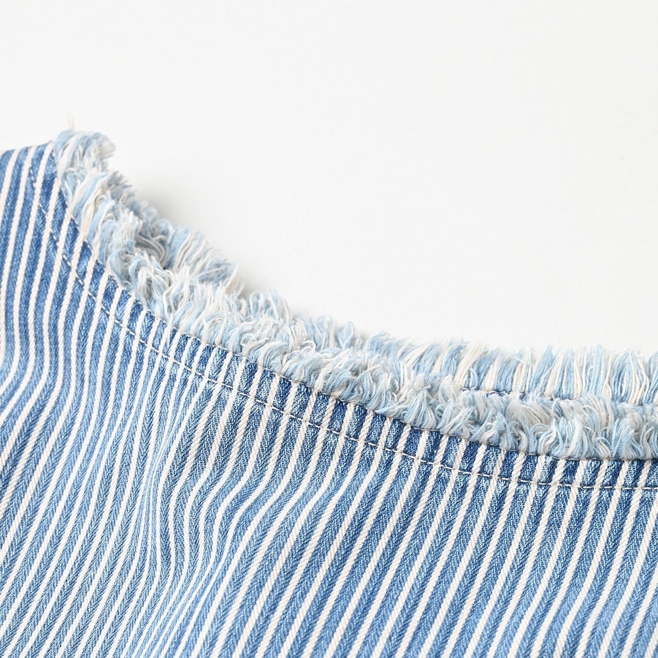 45R Rye Mugi Denim Fringed Dress Distressed - Image 9