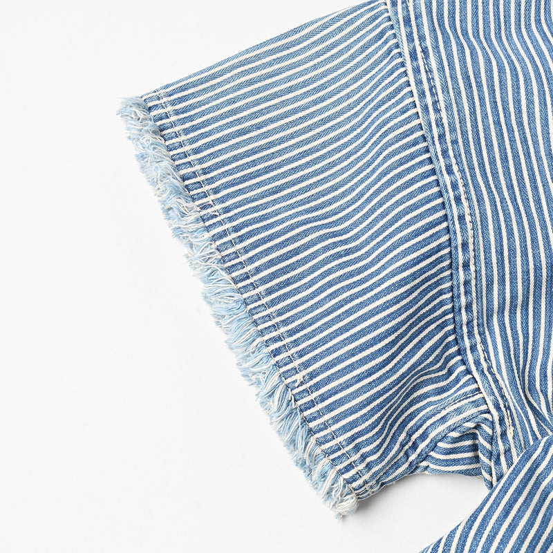 45R Rye Mugi Denim Fringed Dress Distressed - Image 10