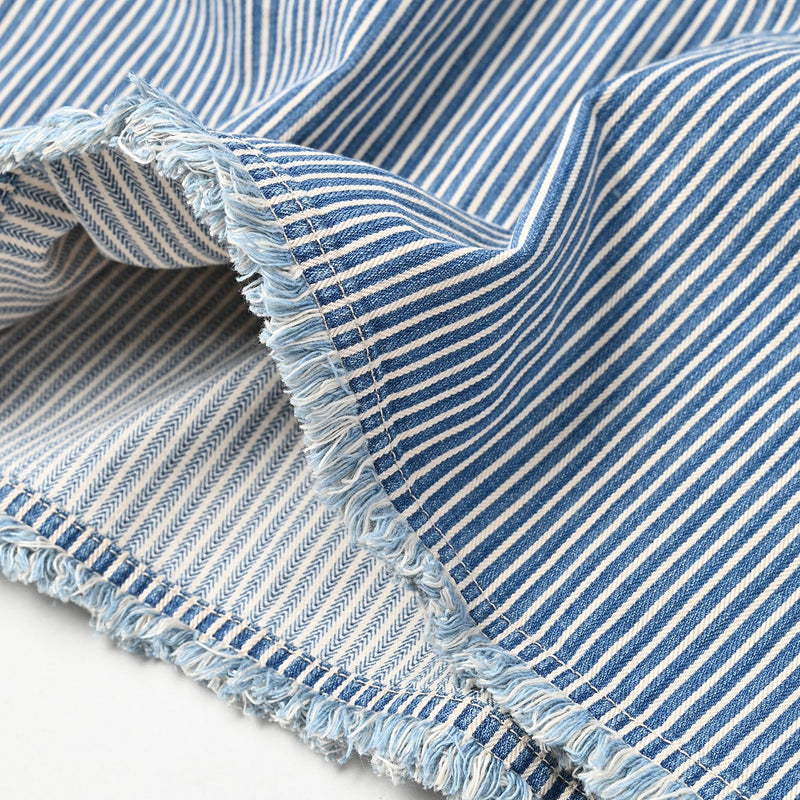 45R Rye Mugi Denim Fringed Dress Distressed - Image 11