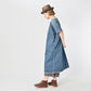 45R Rye Mugi Denim Fringed Dress Distressed