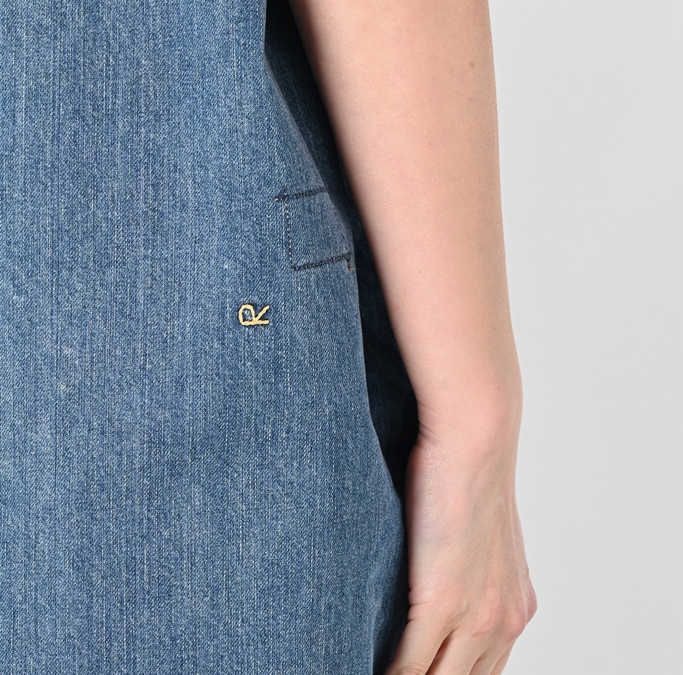 45R Rye Mugi Denim Fringed Dress Distressed - Image 7