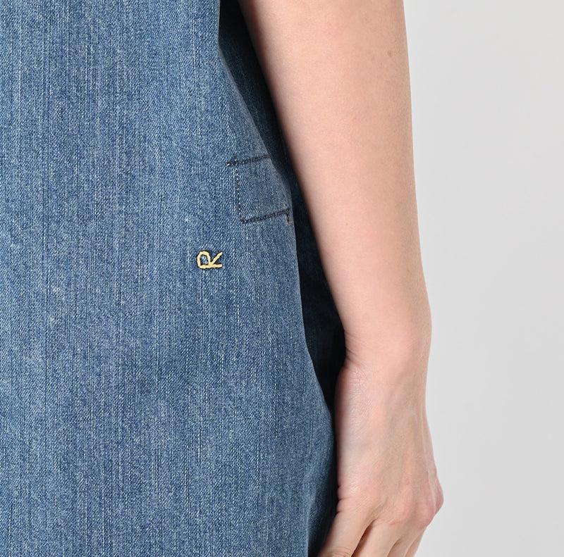 45R Rye Mugi Denim Fringed Dress Distressed - Image 7