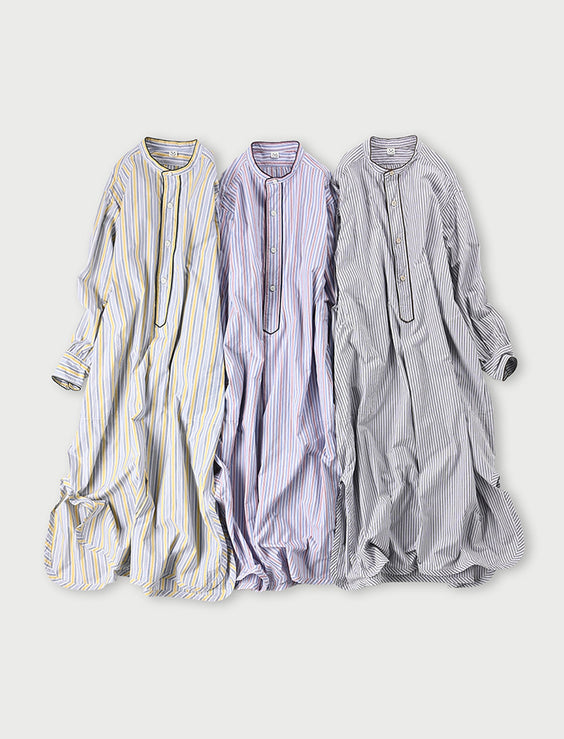Damp Multi Stripe Pajama Dress