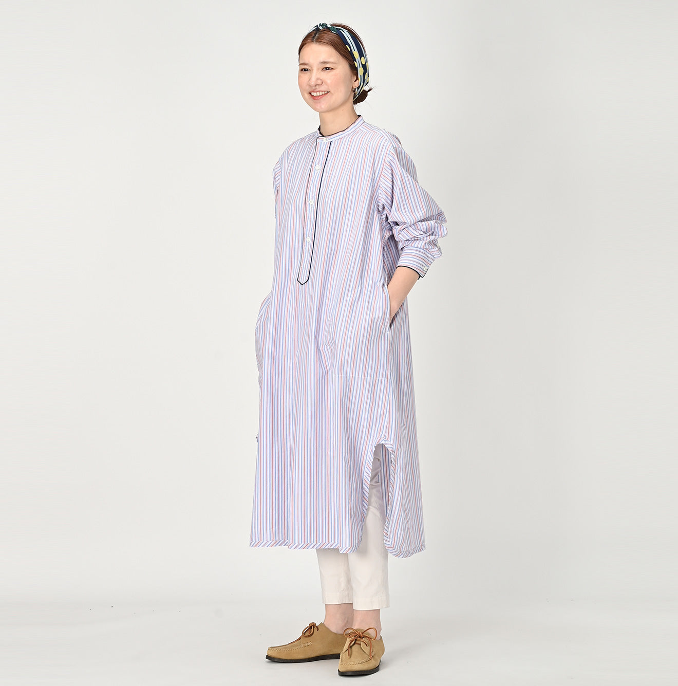 45R Damp Multi Stripe Pajama Dress