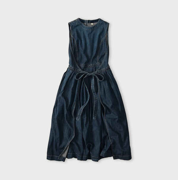 45R Mugihiko Denim Wrap Dress Zyu