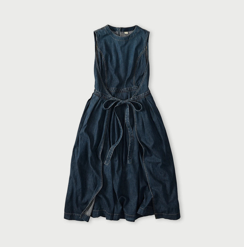 45R Mugihiko Denim Wrap Dress Zyu - Image 1
