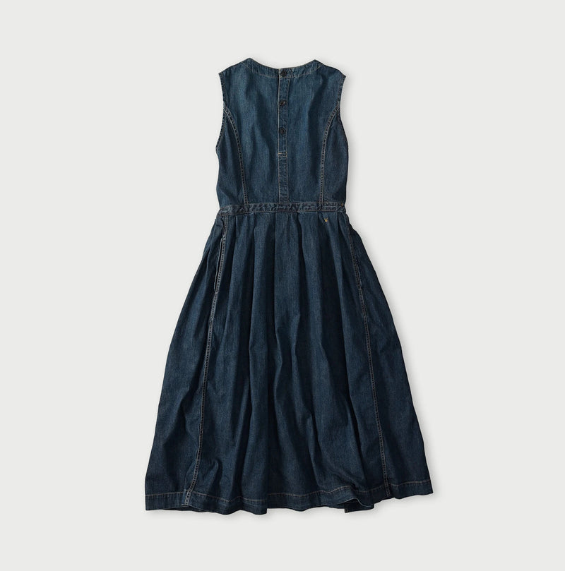 45R Mugihiko Denim Wrap Dress Zyu - Image 16