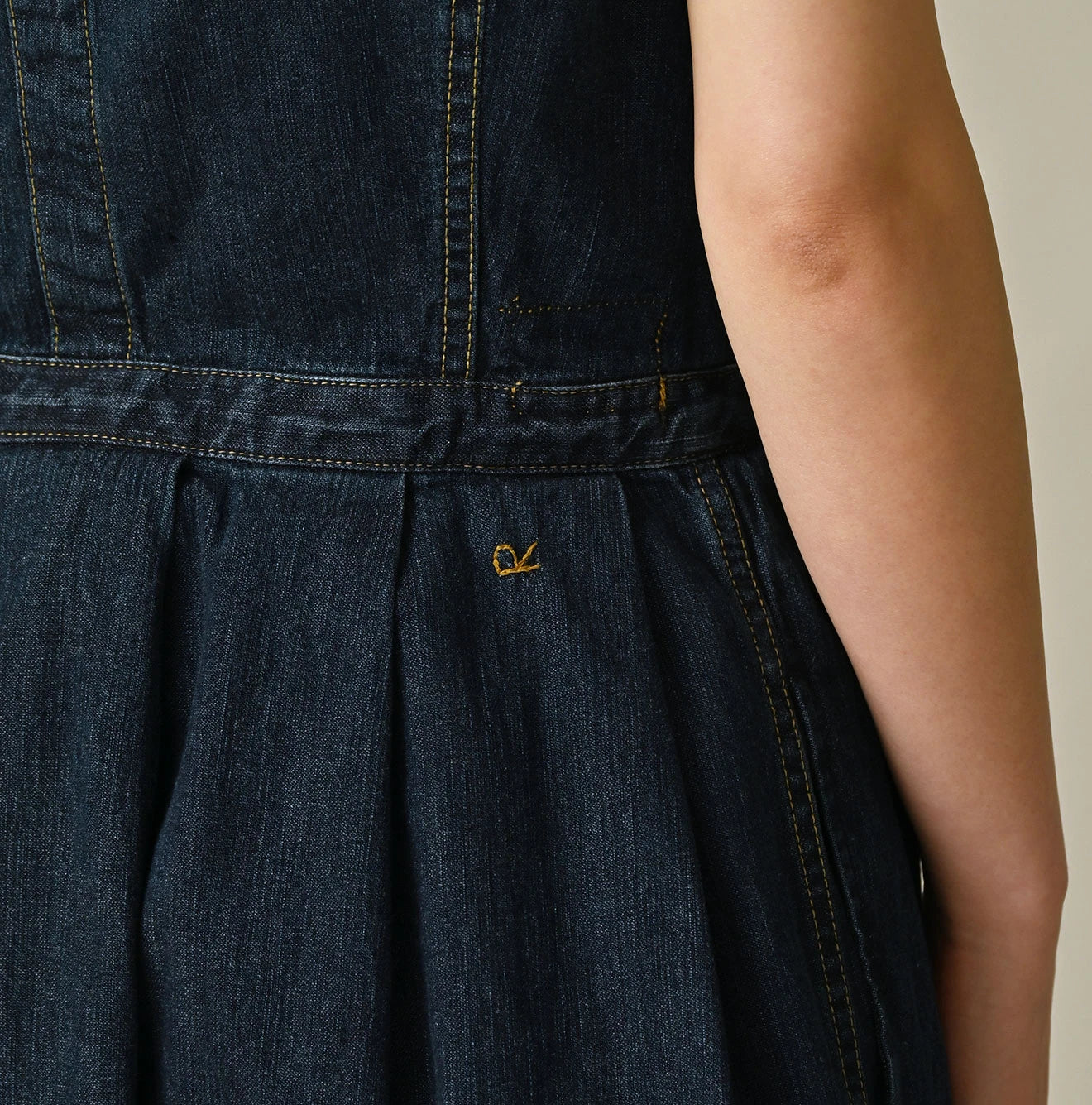 45R Mugihiko Denim Wrap Dress Zyu - Image 11