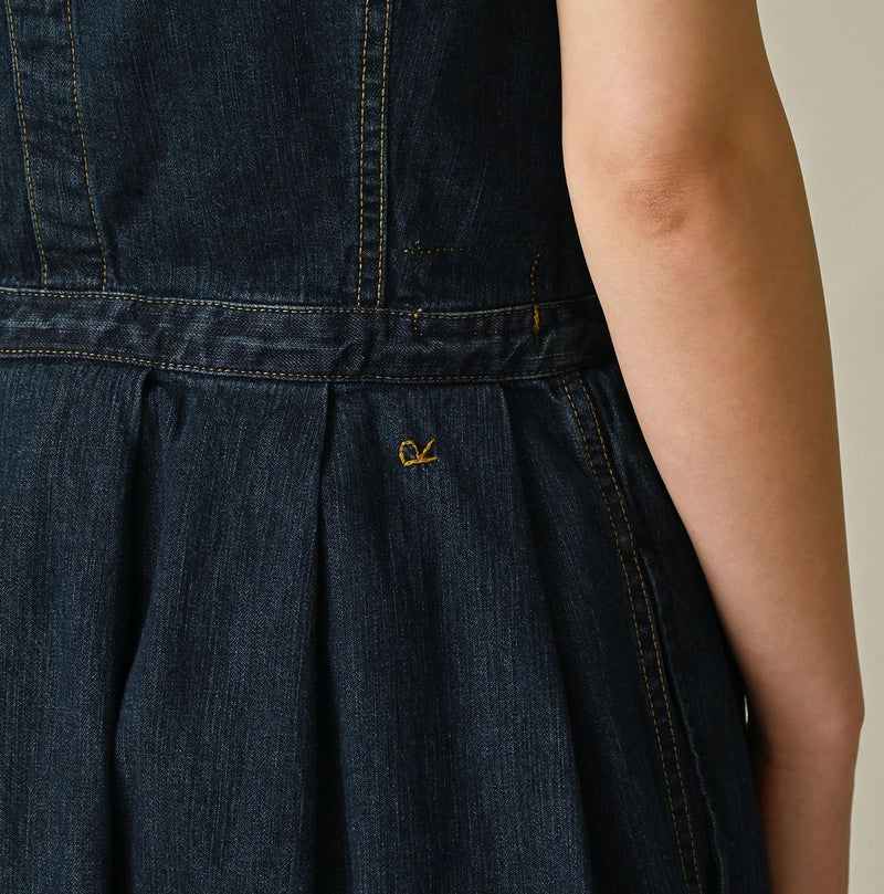 45R Mugihiko Denim Wrap Dress Zyu - Image 11