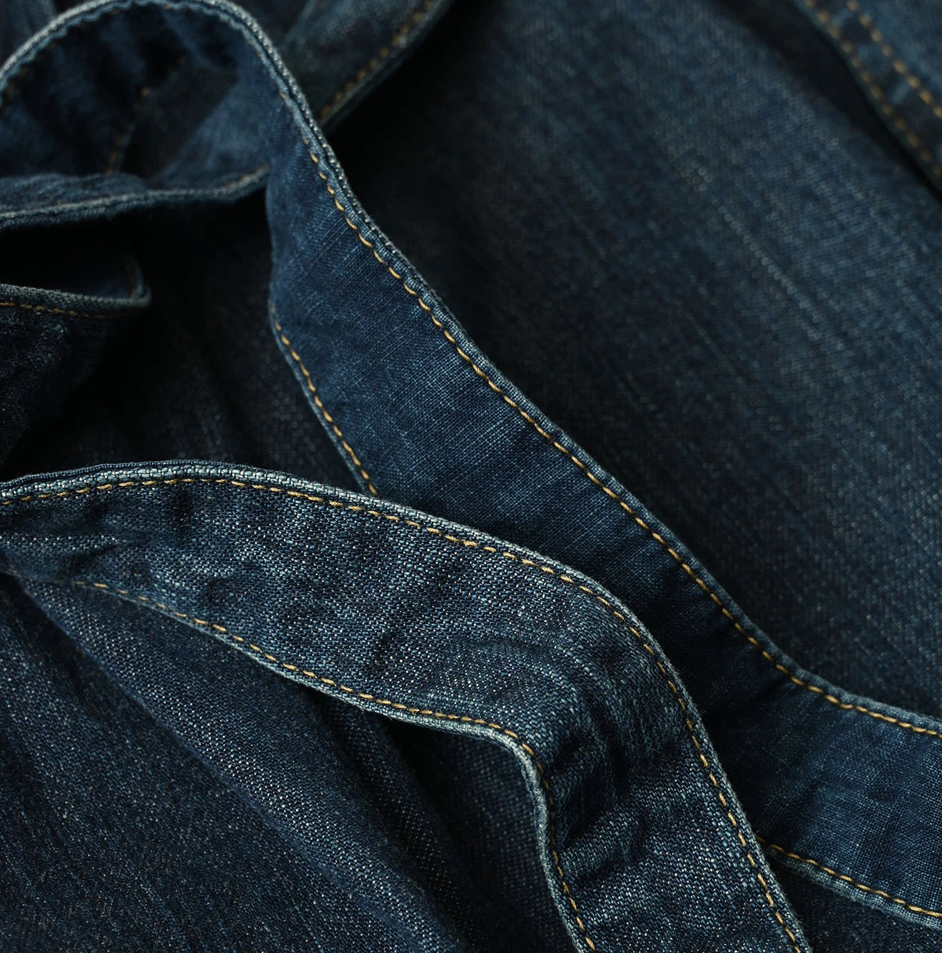 45R Mugihiko Denim Wrap Dress Zyu - Image 19