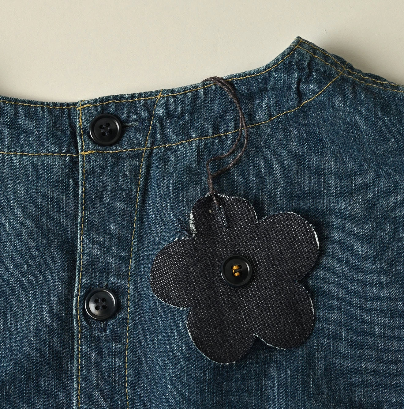 45R Mugihiko Denim Wrap Dress Zyu