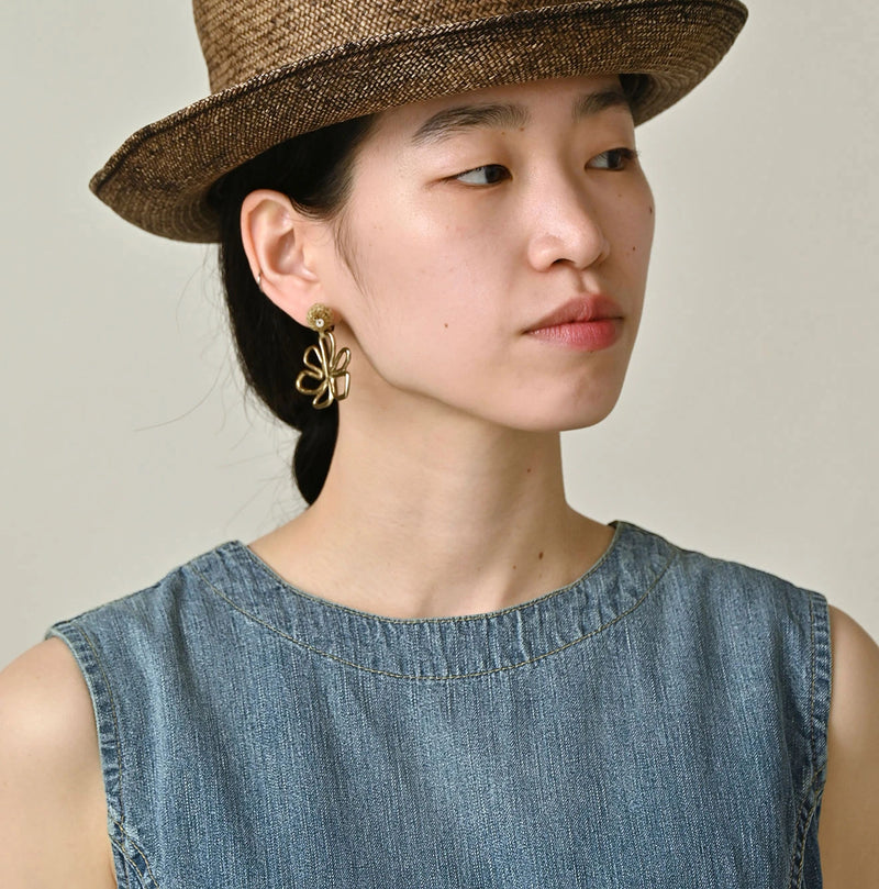 45R Mugihiko Denim Wrap Dress Tan - Image 5