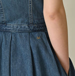 45R Mugihiko Denim Wrap Dress Tan
