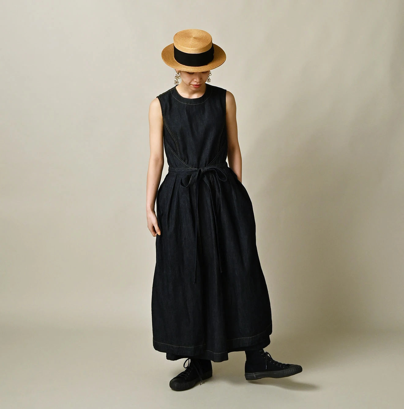 45R Mugihiko Denim Wrap Dress Nou - Image 2