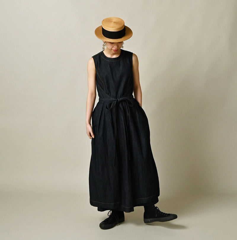 45R Mugihiko Denim Wrap Dress Nou - Image 2