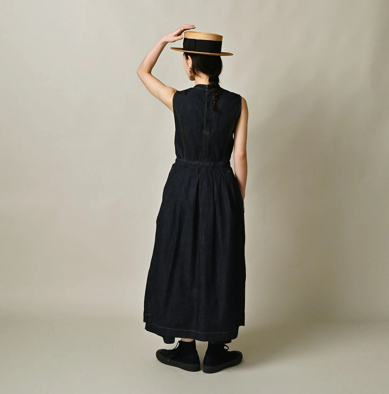 45R Mugihiko Denim Wrap Dress Nou - Image 4
