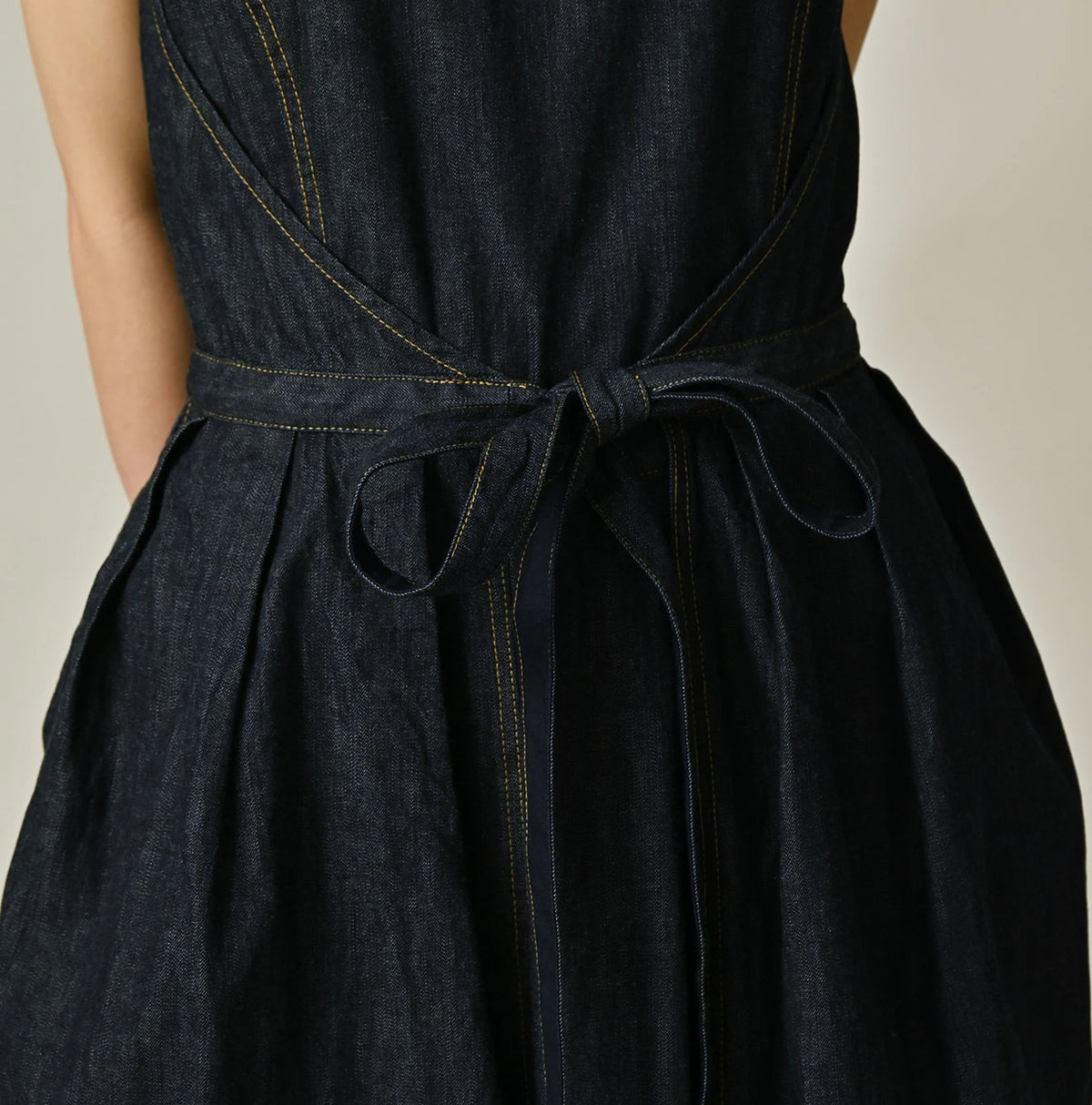 45R Mugihiko Denim Wrap Dress Nou