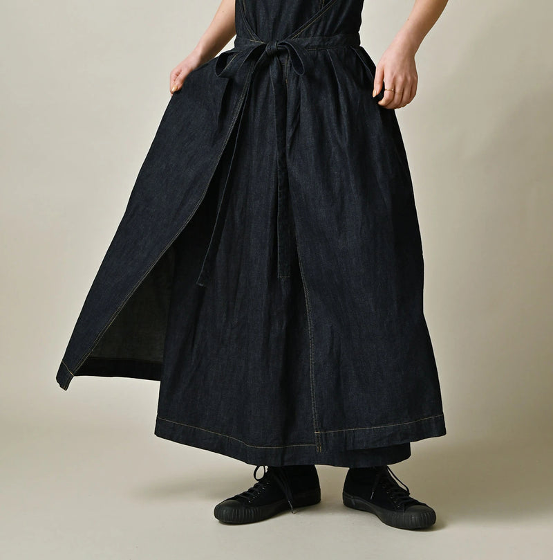 45R Mugihiko Denim Wrap Dress Nou - Image 9
