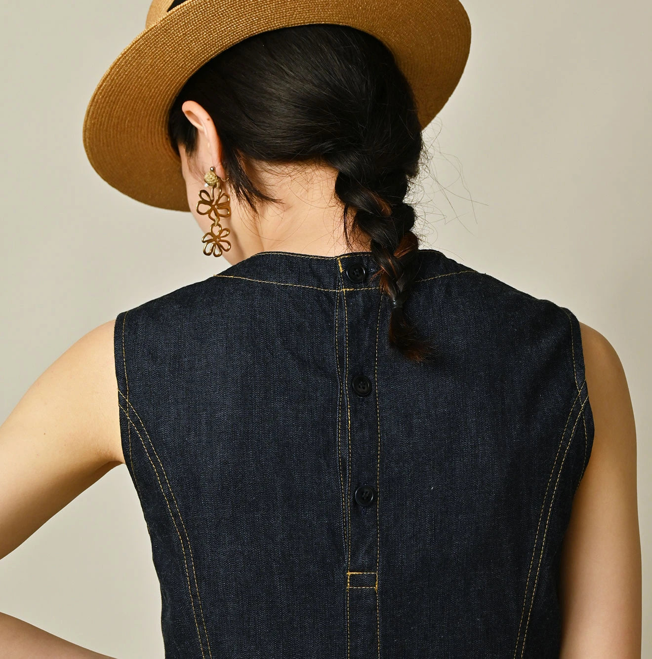 45R Mugihiko Denim Wrap Dress Nou - Image 10