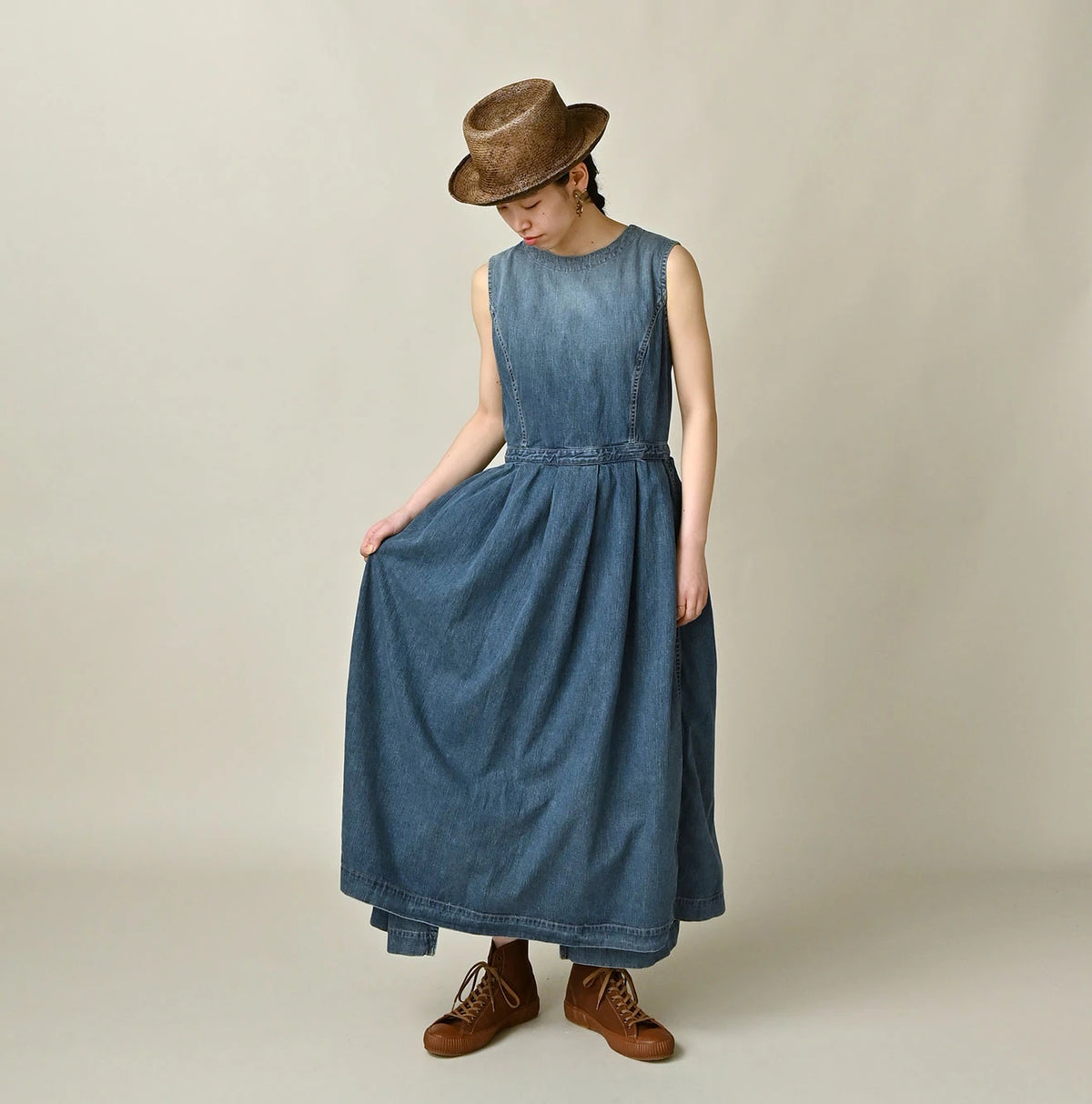 Mugihiko Denim Wrap Dress Nou