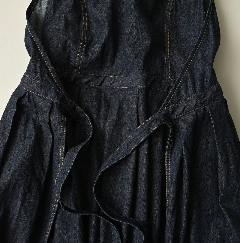 45R Mugihiko Denim Wrap Dress Nou - Image 18