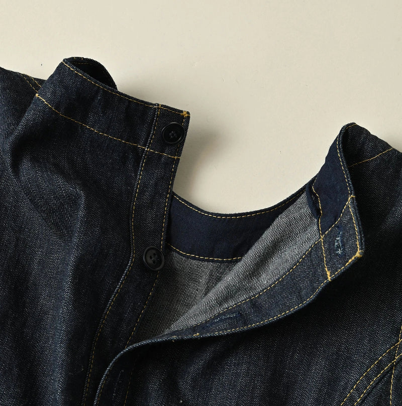 45R Mugihiko Denim Wrap Dress Nou - Image 22