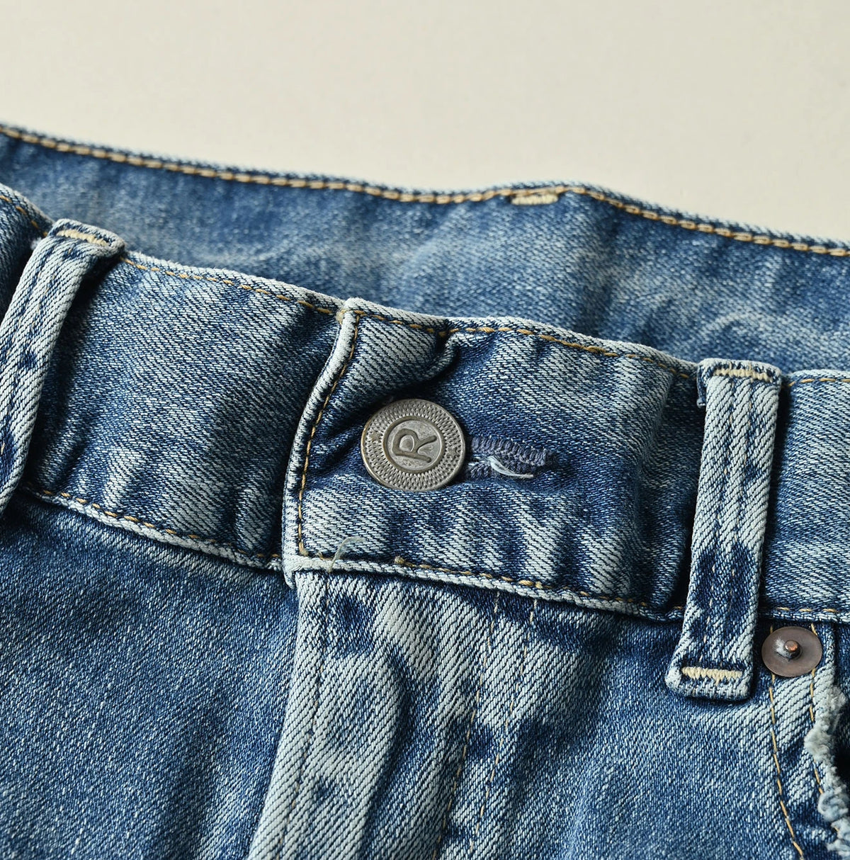 45R Mugihiko Denim Stretch Sabrina5 Tan