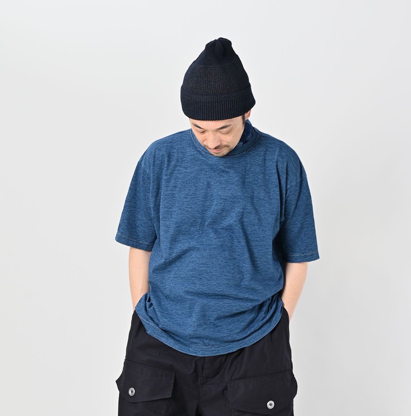 未使用タグ付　45rpm　インディゴオーシャンTシャツ Indigo Ocean 908 Short Sleeve T-shirt Distressed – 45R GLOBAL