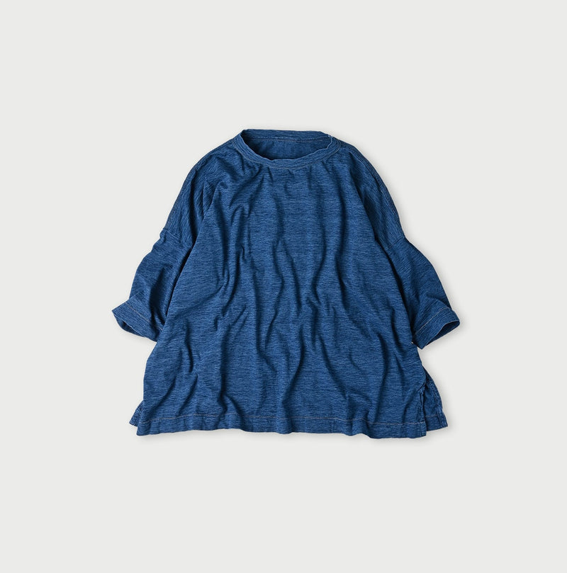 45R Indigo Big Slit T-shirt Distressed - Image 1