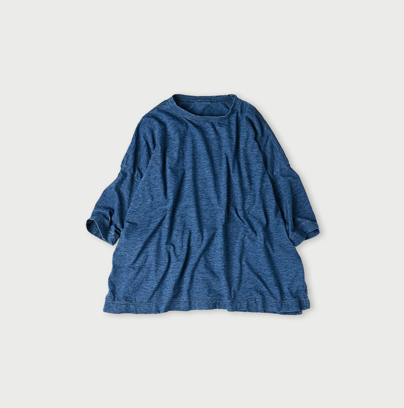 45R Indigo Big Slit T-shirt Distressed - Image 2