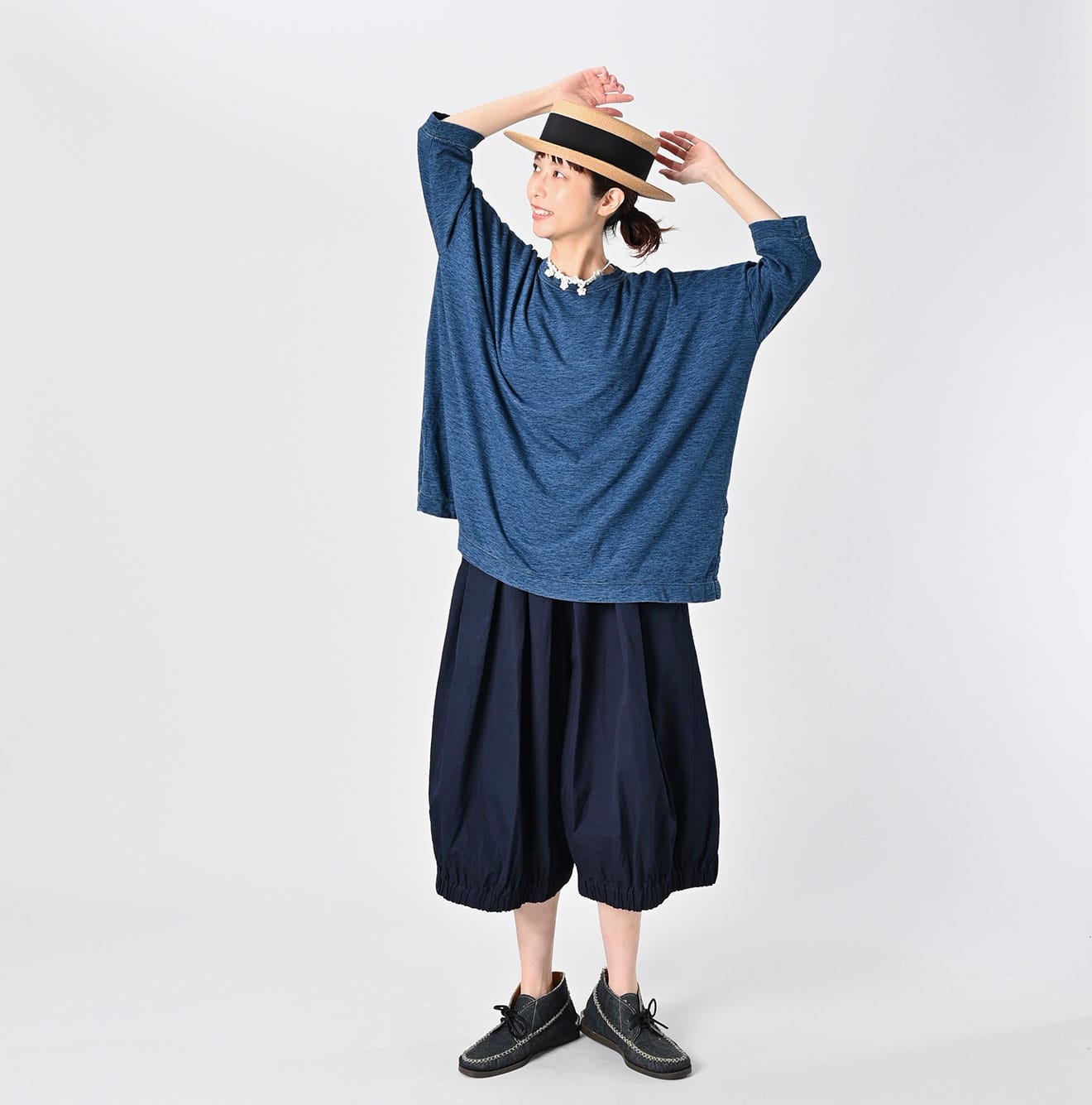 Indigo Big Slit T-shirt Distressed – 45R GLOBAL